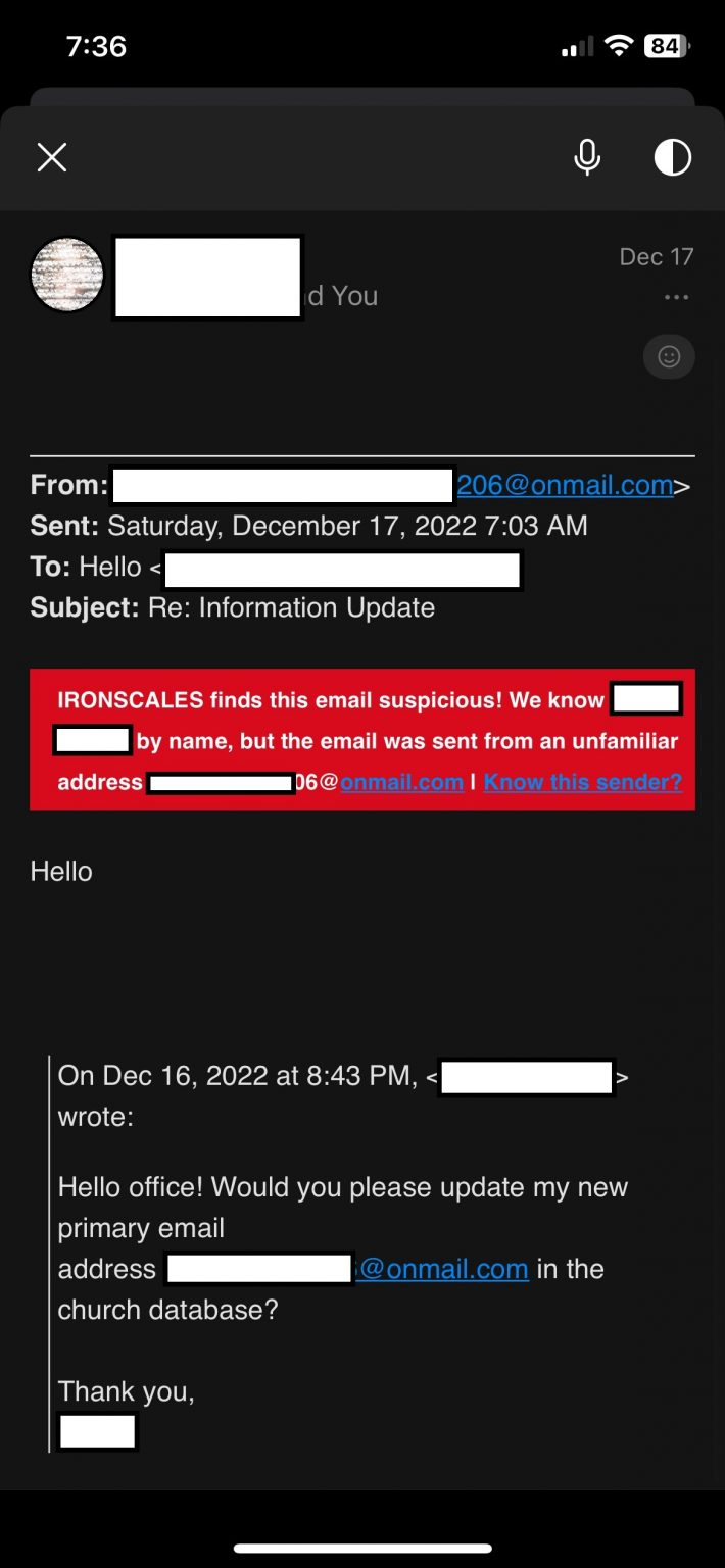 phishing example 2