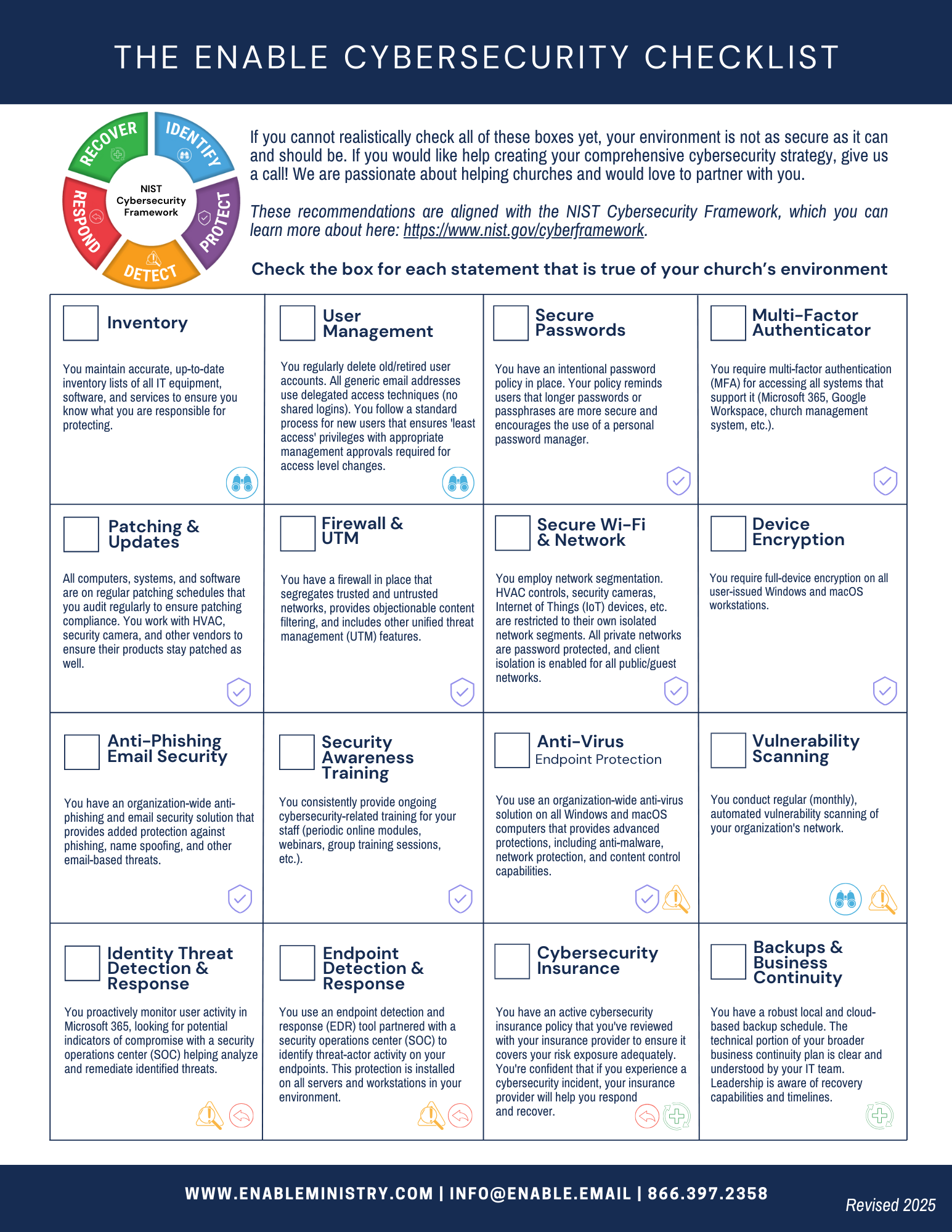 Cybersecurity Checklist